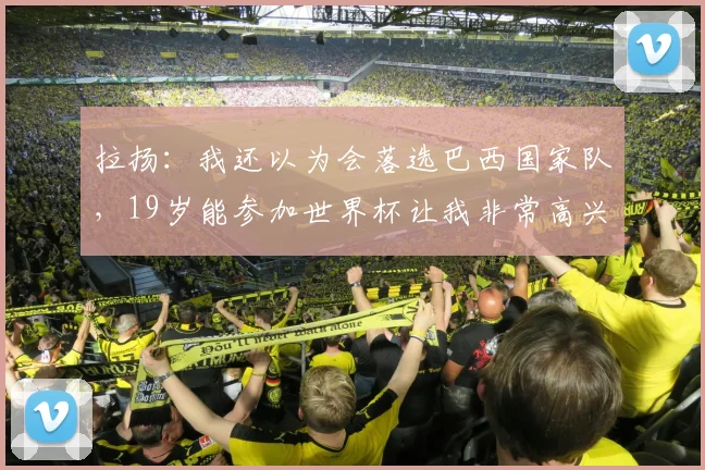 拉扬：我还以为会落选巴西国家队，19岁能参加世界杯让我非常高兴