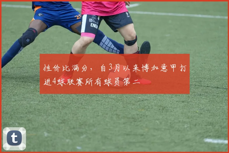 性价比满分，自3月以来博加意甲打进4球联赛所有球员第二